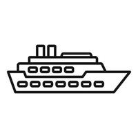 Big modern cruise ship sailing on the ocean vector