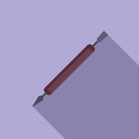 Wood carving tool chisel icon flat design vector