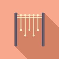 Monkey bars hanging from metal frame on playground vector