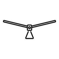 Modern desk lamp icon representing workspace lighting vector
