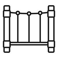 Rope bridge obstacle course element for kids playground vector