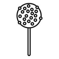 Round lollipop with sprinkles on white background icon vector