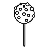 Round lollipop with sprinkles icon showing confectionery vector