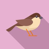 Small sparrow bird standing on pink background vector