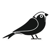 Small bird standing side view silhouette icon design vector