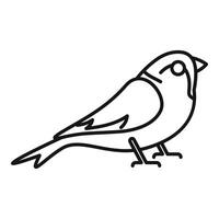 Simple bird standing side view icon thin line illustration vector
