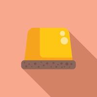 Golden square button on a brown base with rounded corners vector