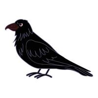 graphic of a stylized black raven with a sleek design vector