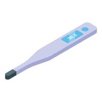 Digital medical thermometer showing temperature for fever control vector