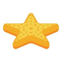 Five pointed starfish isolated on a white background showing its distinctive shape vector