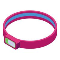 Smart fitness tracker for monitoring physical activity and heart rate vector