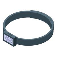 Electronic dog training collar with remote control for obedience training isometric view vector