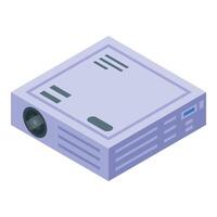 Modern projector isometric displaying business presentation vector
