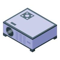 Modern digital projector standing on a table isometric view vector