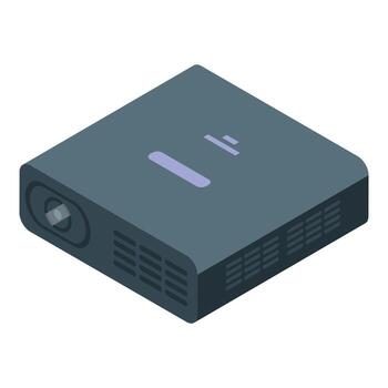 moderno digital proyector mostrando imagen en blanco antecedentes vector