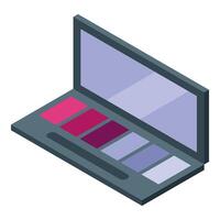 Eyeshadow palette with mirror for applying makeup vector