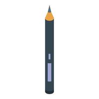 Minimalist black pencil standing up with eraser showing vector