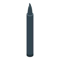 Isometric view of a closed black marker standing up vector