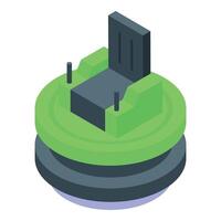 Isometric icon of a delivery drone transporting a big parcel vector