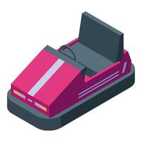 Pink bumper car is waiting for the fun to begin vector