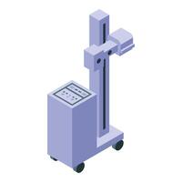 X ray machine standing on wheels for scanning patients in a modern clinic vector
