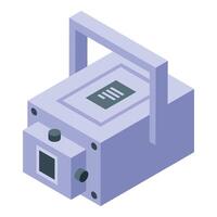 Modern electric meter measuring power consumption in isometric view vector