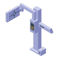 Modern x ray machine standing in hospital room for scan procedure vector
