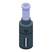 Electronic cigarette using e liquid to generate aerosol for vaping vector