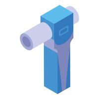Modern electronic thermometer measuring temperature in isometric view vector