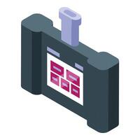 Electronic device with buttons and antenna is transmitting data wirelessly vector