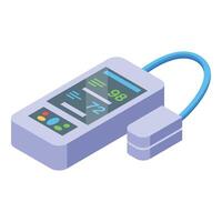 Digital pulse oximeter measuring blood oxygen saturation level vector
