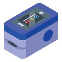 Digital pulse oximeter measuring blood oxygen saturation level vector