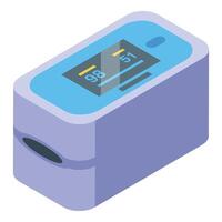 Pulse oximeter showing oxygen saturation and pulse rate vector