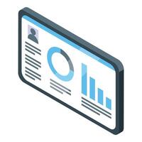 Modern businessman is using a futuristic transparent screen to analyze financial charts, graphs, and data vector