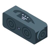 Wireless speaker isometric showing portable sound system for music streaming vector