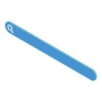 Blue search bar is displaying on white background vector
