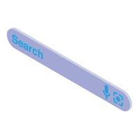 Search bar with voice and visual search isometric icon vector