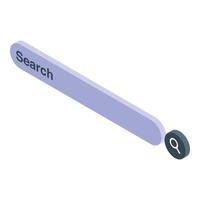 Search bar icon button showing internet browsing and website navigation vector