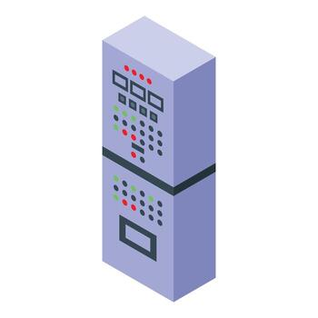 eléctrico controlar panel con botones y interruptores es demostración información acerca de trabajo de máquina vector