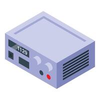 Digital power supply unit showing voltage value on display vector
