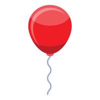 Red balloon floating with helium on a string celebrating a joyful occasion vector