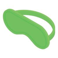 Green sleep mask for sleeping well on white background vector