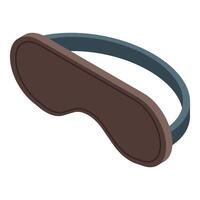 Brown sleeping eye mask for getting rid of insomnia and having good dreams vector