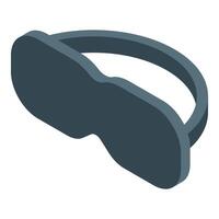Sleep mask resting on a white surface is depicted in an isometric view vector