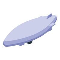 Big zeppelin dirigible flying in the sky for transportation vector