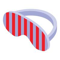 Red and white sleeping mask for sleeping and dreaming vector