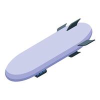 Modern passenger airship floating with helium gas inside vector