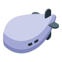 Modern autonomous underwater drone exploring the depths of the ocean vector