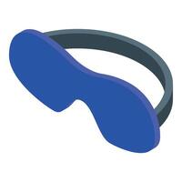 Blue sleep mask blocking light for better sleep and relaxation vector