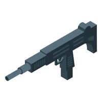Isometric style illustration of a modern submachine gun vector